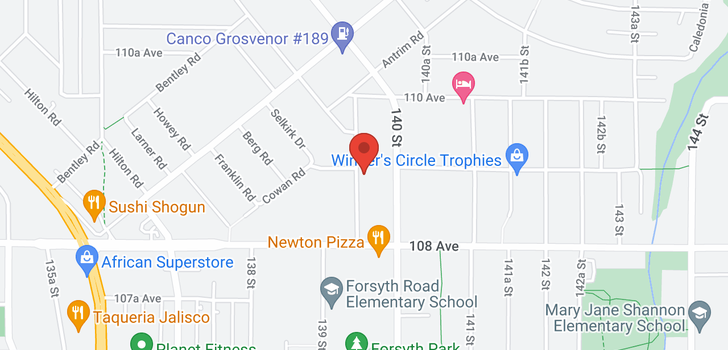map of 10890-10892 139A STREET